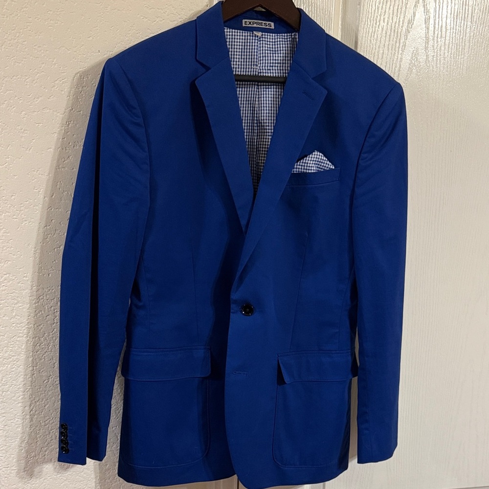 Express Men's Vibrant Blue Sport Coat Size 38R